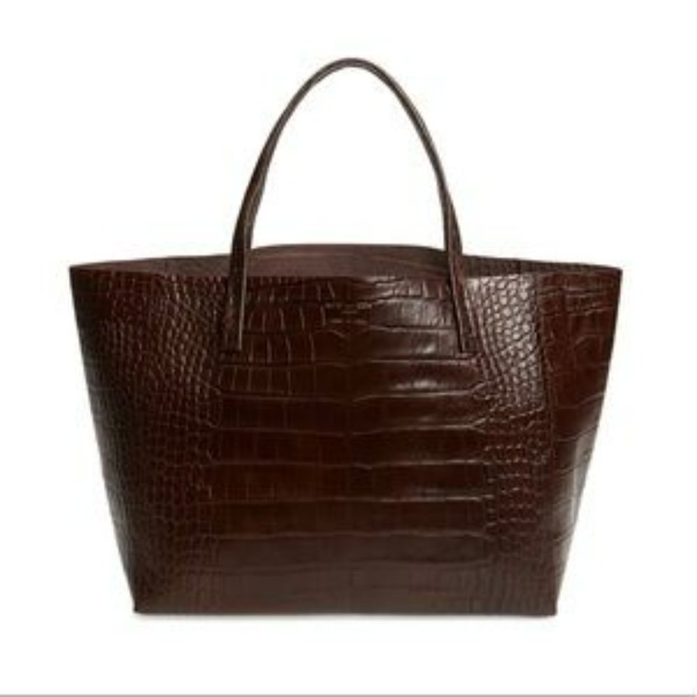 Kurt Geiger Brown Croc Tote